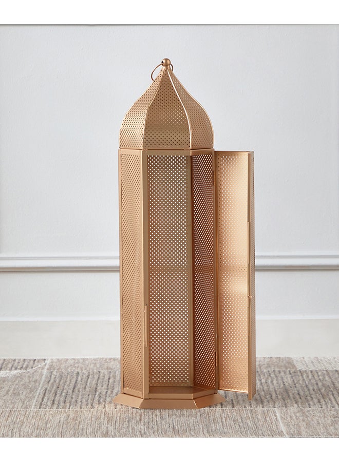 Home Box Isaba Metal Cutwork Lantern - 24x24x72 cm - Image 3